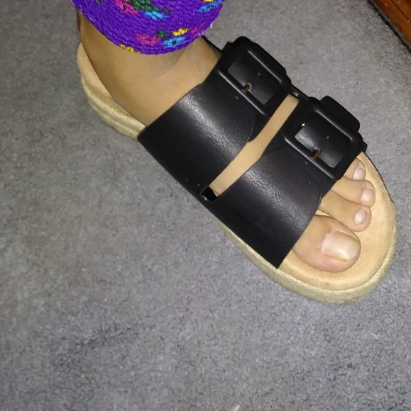 Open Toe Flat Platform Slides - Picture 10 of 12